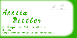 attila mittler business card